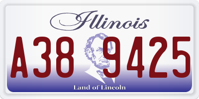 IL license plate A389425