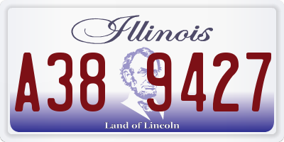 IL license plate A389427