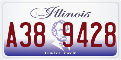 IL license plate A389428