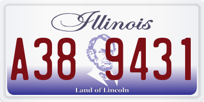 IL license plate A389431