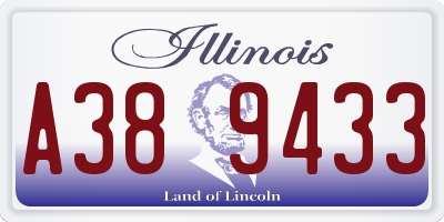 IL license plate A389433