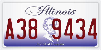 IL license plate A389434