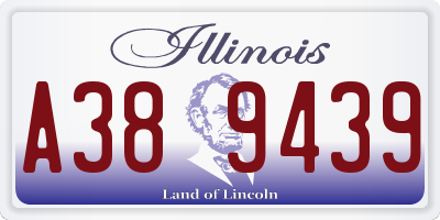 IL license plate A389439