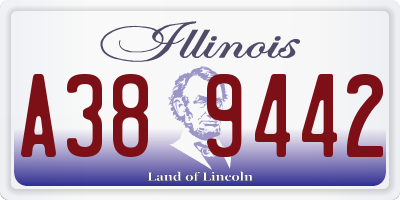 IL license plate A389442