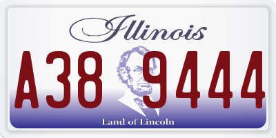 IL license plate A389444