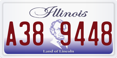 IL license plate A389448