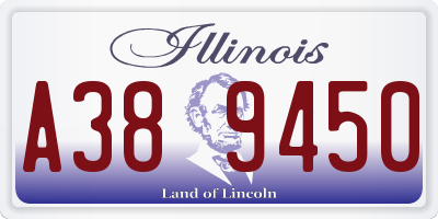 IL license plate A389450