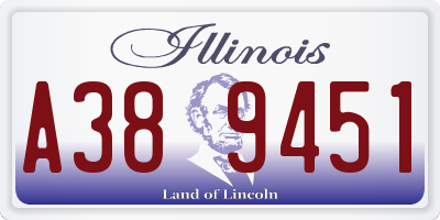 IL license plate A389451