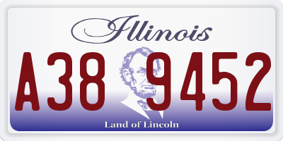 IL license plate A389452