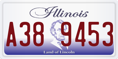 IL license plate A389453