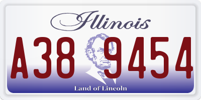 IL license plate A389454