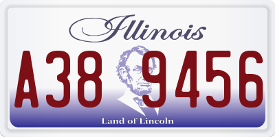 IL license plate A389456