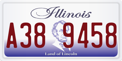 IL license plate A389458