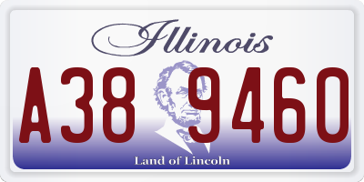 IL license plate A389460