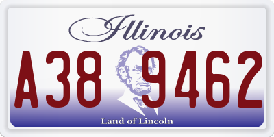 IL license plate A389462