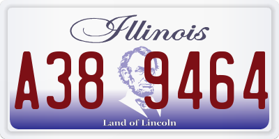 IL license plate A389464