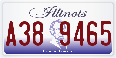 IL license plate A389465