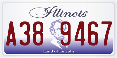 IL license plate A389467