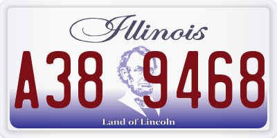 IL license plate A389468