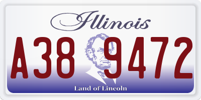 IL license plate A389472