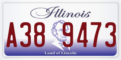 IL license plate A389473