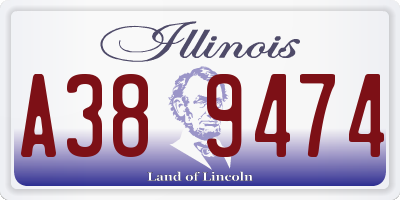 IL license plate A389474