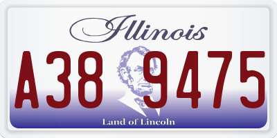 IL license plate A389475