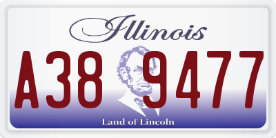IL license plate A389477