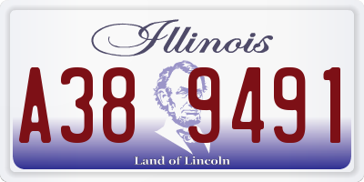 IL license plate A389491
