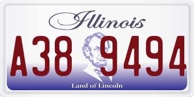 IL license plate A389494
