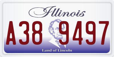 IL license plate A389497