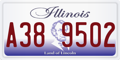 IL license plate A389502