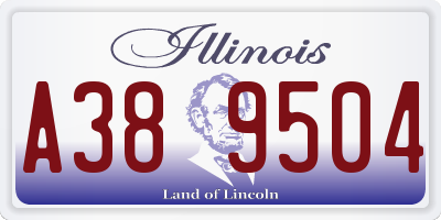 IL license plate A389504