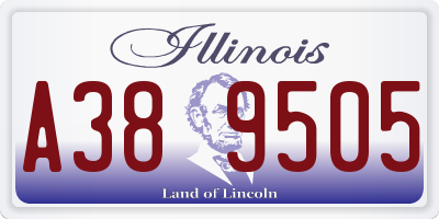 IL license plate A389505