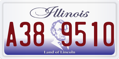 IL license plate A389510