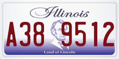 IL license plate A389512