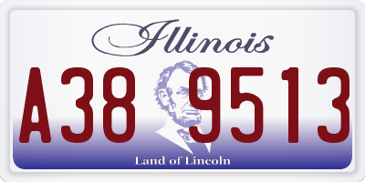 IL license plate A389513