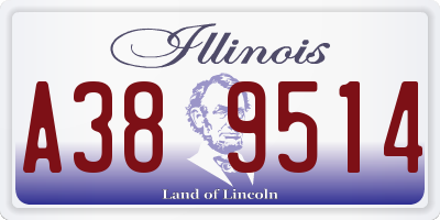 IL license plate A389514