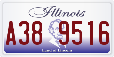 IL license plate A389516