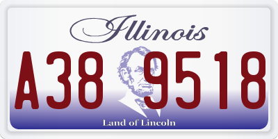 IL license plate A389518