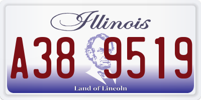 IL license plate A389519