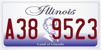 IL license plate A389523