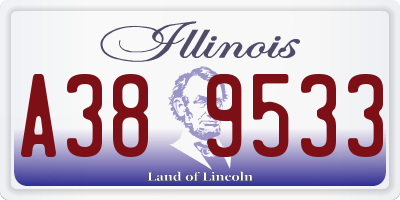 IL license plate A389533