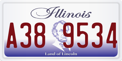 IL license plate A389534