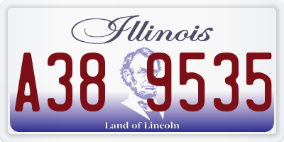 IL license plate A389535