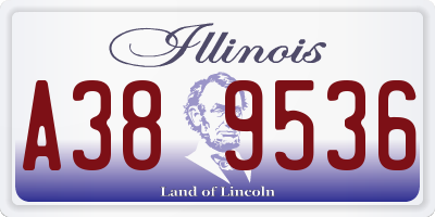 IL license plate A389536