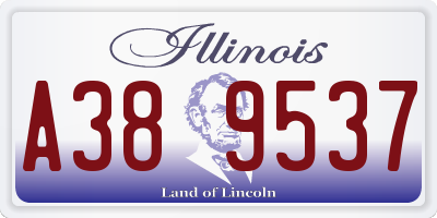 IL license plate A389537