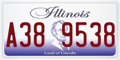 IL license plate A389538
