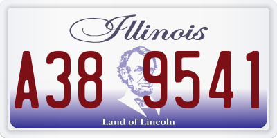 IL license plate A389541
