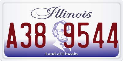 IL license plate A389544